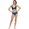 image:imageBody Glove Womens Smoothies Orla Solid Hidden Uw Bikini Top Swimsuit with Crossover NecklineSmoothie Prussian