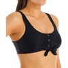 image:imageBody Glove Womens Smoothies Kate Solid Crop Bikini Top Swimsuit with Front TieSmoothie Black