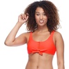 image:imageBody Glove Womens Smoothies Kate Solid Crop Bikini Top Swimsuit with Front TieSmoothie Spark