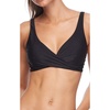 image:imageBody Glove Womens Smoothies Orla Solid Hidden Uw Bikini Top Swimsuit with Crossover NecklineSmoothie Black