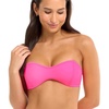 image:imageBody Glove Womens Smoothies Tainted Love Solid Retro Bandeau Bikini Top SwimsuitBubble Gum
