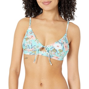 image:imageBody Glove Womens Adalee Fixed Triangle Adjustable Bikini Top SwimsuitPura Vida Floral