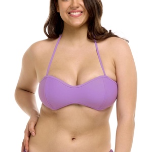 image:imageBody Glove Womens Smoothies Tainted Love Solid Retro Bandeau Bikini Top SwimsuitAkebi
