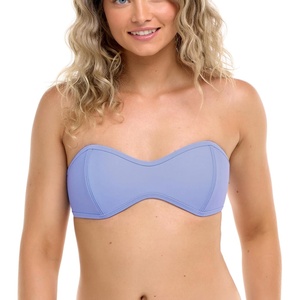image:imageBody Glove Womens Smoothies Tainted Love Solid Retro Bandeau Bikini Top SwimsuitPeriwinkle