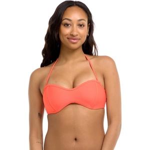 image:imageBody Glove Womens Smoothies Tainted Love Solid Retro Bandeau Bikini Top SwimsuitSunset