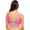 image:imageBody Glove Womens Lolah Bikini Top Swimsuit with Tie Front DetailBubble Gum Colorblock