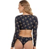 image:imageBody Glove Womens Mika Long Sleeve Crop Bikini Top Swimsuit with Keyhole FrontCayman Palm Print