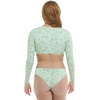image:imageBody Glove Womens Mika Long Sleeve Crop Bikini Top Swimsuit with Keyhole FrontSalt Cay Mint