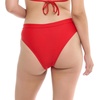image:imageBody Glove Womens Smoothies Marlee Solid High Waist Solid Bikini Bottom SwimsuitSmoothie True Red