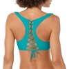 image:imageBody Glove Womens Standard Smoothies Sasha Solid Strappy Back Scoop Bikini Top SwimsuitSmoothies Peacock
