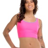 image:imageBody Glove Womens Azelie Crop Bikini Top SwimsuitBubble Gum Colorblock