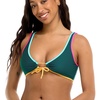 image:imageBody Glove Womens Lolah Bikini Top Swimsuit with Tie Front DetailKingfisher Colorblock