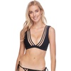 image:imageBody Glove Womens Rumor Deep V Bikini Top SwimsuitScandal Ribbed Black