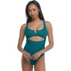 image:imageBody Glove Womens Smoothies Eli Solid One Piece Swimsuit with VWire NecklineKingfisher