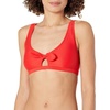 image:imageBody Glove Womens Smoothies May Solid Bikini Top Swimsuit with Peekaboo Front Bow DetailTrue Red