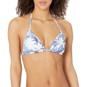image:imageBody Glove Womens DITA Triangle Slider Bikini Top SwimsuitDenim City Palm Print
