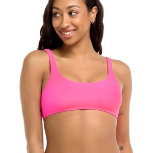 image:imageBody Glove Womens Smoothies Lolah Solid Bikini Top Swimsuit with Tie Front DetailBubble Gum