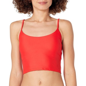 image:imageBody Glove Womens Smoothies Norah Solid Crop Bikini Top SwimsuitBikini TopTrue Red