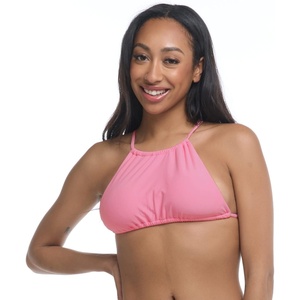 image:imageBody Glove Womens Smoothies Sage Solid High Neck Bikini Top Swimsuit with 2Way Tie BackPitaya