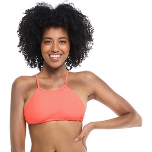 image:imageBody Glove Womens Smoothies Sage Solid High Neck Bikini Top Swimsuit with 2Way Tie BackSunset