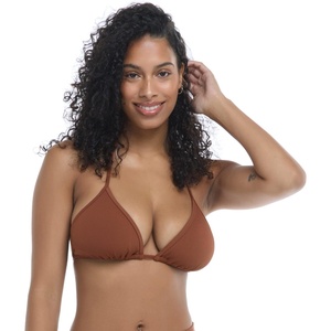 image:imageBody Glove Womens Standard DITA Triangle Slider Bikini Top SwimsuitBrown Ibiza Rib
