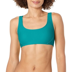 image:imageBody Glove Womens Standard Smoothies Sasha Solid Strappy Back Scoop Bikini Top SwimsuitSmoothies Peacock