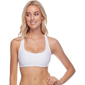 image:imageBody Glove Womens Standard Smoothies Sasha Solid Strappy Back Scoop Bikini Top SwimsuitSmoothies Snow
