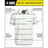 image:imageBody Glove Boys Button Down Shirt  100 Cotton Woven Short Sleeve Boys Dress Shirt  Casual Top with Chest PocketGrey White Yellow Stripe