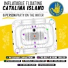 image:imageBody Glove Catalina Island  SixPerson Inflatable Floating Lounge with Bluetooth Speaker 2 Coolers amp 6 Drink Holders Mesh Cooling Zone Anchor System Leisure Lake Relaxation
