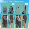 image:imageBody Glove Rolltop Waterproof Dry Bag with Zippered Front Pocket 10 Litre Dry Storage Bag for Beach Boating Camping Hiking BlueBlack10LBlueBlack