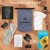 image:imageBody Glove Rolltop Waterproof Dry Bag with Zippered Front Pocket 10 Litre Dry Storage Bag for Beach Boating Camping Hiking BlueBlack10LBlueBlack