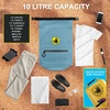 image:imageBody Glove Rolltop Waterproof Dry Bag with Zippered Front Pocket 10 Litre Dry Storage Bag for Beach Boating Camping Hiking BlueBlack10LGrey MelangeBlack