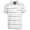 image:imageBody Glove Boys Button Down Shirt  100 Cotton Woven Short Sleeve Boys Dress Shirt  Casual Top with Chest PocketGrey White Yellow Stripe