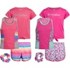 image:imageBody Glove Girls Active Shorts Set  6 Piece TShirt Tank Top Bike Shorts or Gym Shorts 712