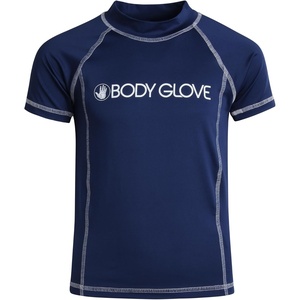 image:imageBody Glove Boys Rash Guard Shirt  UPF 50 Quick Dry Fabric Rash Guard Swimwear for Boys  Short Sleeve Kids Swim ShirtNavy Short Sleeve