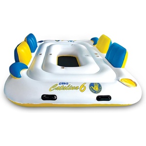 image:imageBody Glove Catalina Island  SixPerson Inflatable Floating Lounge with Bluetooth Speaker 2 Coolers amp 6 Drink Holders Mesh Cooling Zone Anchor System Leisure Lake Relaxation