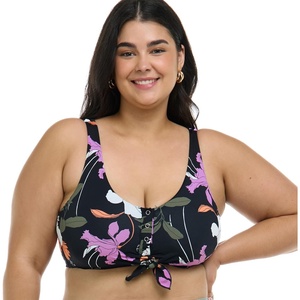 image:imageBody Glove Womens Kate Plus Size Crop Bikini Top Swimsuit with Front Tie Available in Sizes 1x2X3XDreamy Floral