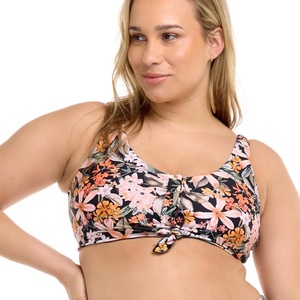 image:imageBody Glove Womens Kate Plus Size Crop Bikini Top Swimsuit with Front Tie Available in Sizes 1x2X3XMatria Floral