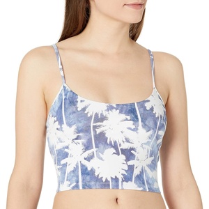 image:imageBody Glove Womens Norah Crop Bikini Top SwimsuitDenim City Palm Print