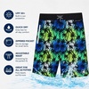 image:imageBody Glove Boys Swim Board Shorts  UPF 50 Quick Dry Boys Swim Trunks Bathing Suit Kids Swimwear with PocketsSizes 818Black Yellow Palm Trees