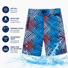 image:imageBody Glove Boys Swim Board Shorts  UPF 50 Quick Dry Boys Swim Trunks Bathing Suit Kids Swimwear with PocketsSizes 818Blue Red Lines