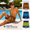 image:imageBody Glove Boys Swim Board Shorts  UPF 50 Quick Dry Boys Swim Trunks Bathing Suit Kids Swimwear with PocketsSizes 818OrangeRed Palm Trees