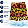 image:imageBody Glove Boys Swim Board Shorts  UPF 50 Quick Dry Boys Swim Trunks Bathing Suit Kids Swimwear with PocketsSizes 818OrangeRed Palm Trees