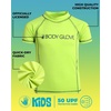 image:imageBody Glove Boys Swim Shirt  2 Pack UPF 50 Quick Dry Sun Protection Short Sleeve Rash Guard for Boys Kids Swimwear 2T14LimeOrange