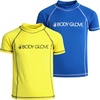 image:imageBody Glove Boys Swim Shirt  2 Pack UPF 50 Quick Dry Sun Protection Short Sleeve Rash Guard for Boys Kids Swimwear 2T14RoyalYellow
