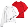 image:imageBody Glove Boys Swim Shirt  2 Pack UPF 50 Sun Protection Quicky Dry Long Sleeve Rash Guard for Boys Kids Swimwear 2T14RedWhite