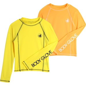 image:imageBody Glove Boys Swim Shirt  2 Pack UPF 50 Sun Protection Quicky Dry Long Sleeve Rash Guard for Boys Kids Swimwear 2T14OrangeYellow
