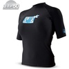 image:imageBody Glove Womens Basic Fitted Short Sleeve Rash Guard Tops Black Large