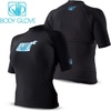 image:imageBody Glove Womens Basic Fitted Short Sleeve Rash Guard Tops Black Large