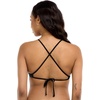 image:imageBody Glove Womens Smoothies Alesha Solid High Neck Bikini Top Swimsuit with Adjustable 2Way Back DetailBlack